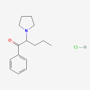 -alpha-PHP; -alpha-pyrrolidinohexanophenone; 1-phenyl-2-(pyrrolidin-1-yl)hexan-1-one) alpha-pyrrolidinopentiophenone (-alpha-PVP) image