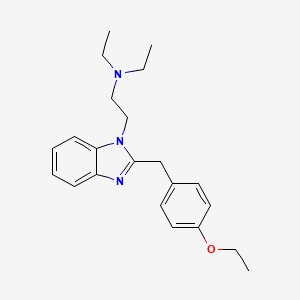 Etizolam (4-(2-chlorophenyl)-2-ethyl-9-methyl-6H-thieno[3,2-f][1,2,4]triazolo[4,3-a][1,4]diazepine image